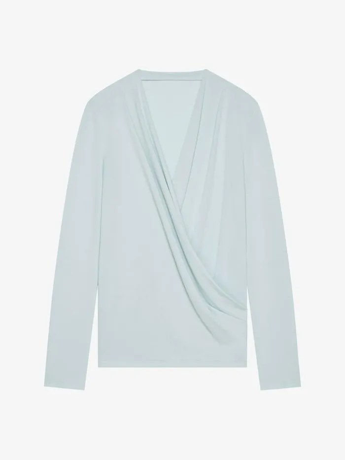 Draped Blouse In Crepe Jersey Frost Women Givenchy Tops and Shirts
