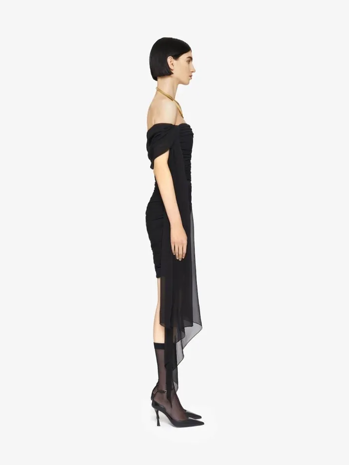 Draped Dress In Jersey Black Women Givenchy Dresses