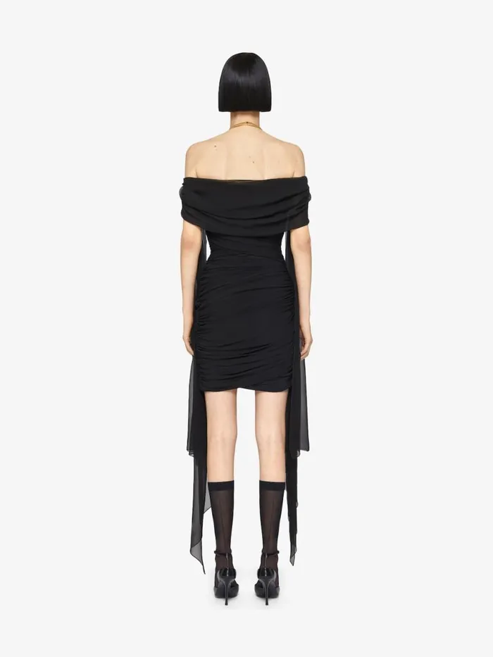 Draped Dress In Jersey Black Women Givenchy Dresses