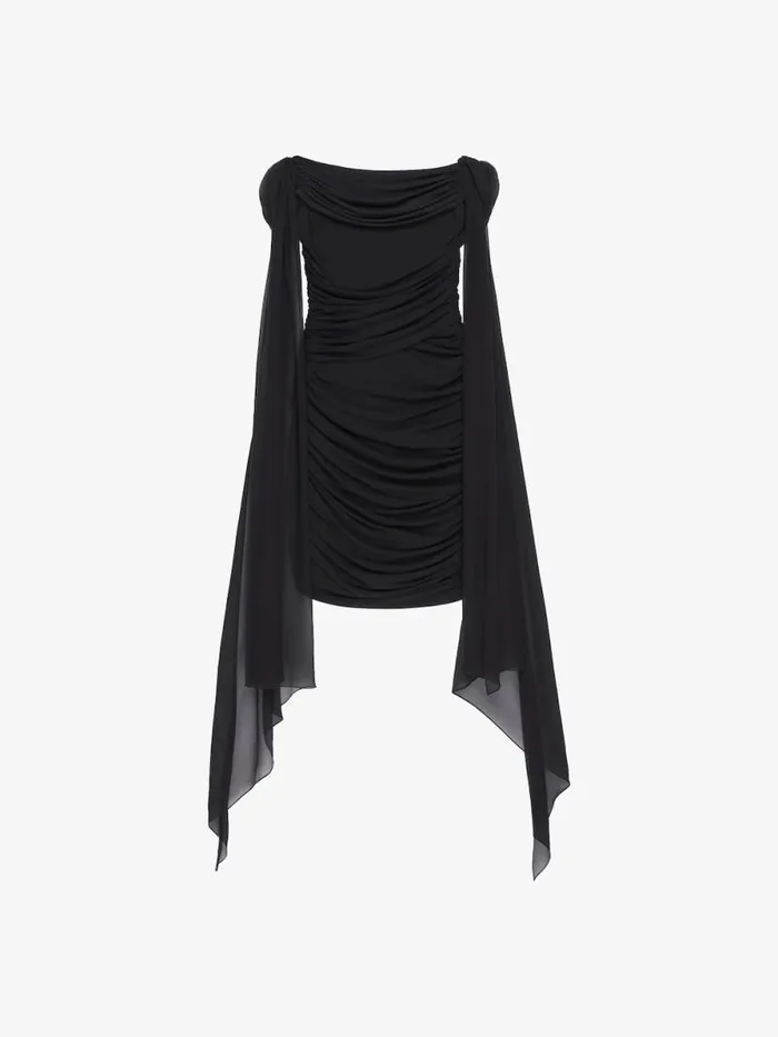 Draped Dress In Jersey Black Women Givenchy Dresses