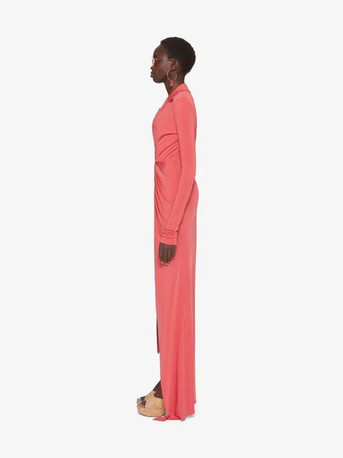 Draped Dress In Jersey Coral Women Givenchy Dresses