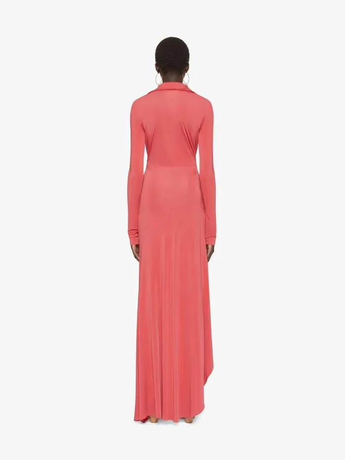 Draped Dress In Jersey Coral Women Givenchy Dresses