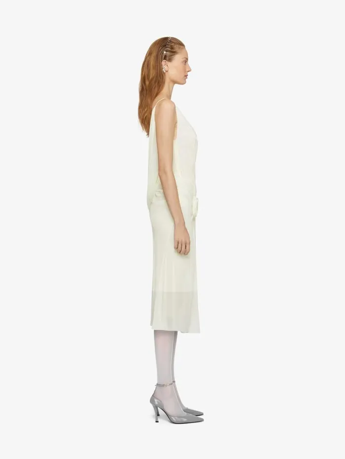 Draped Dress In Silk With Pearl Chains Butter Women Givenchy Dresses