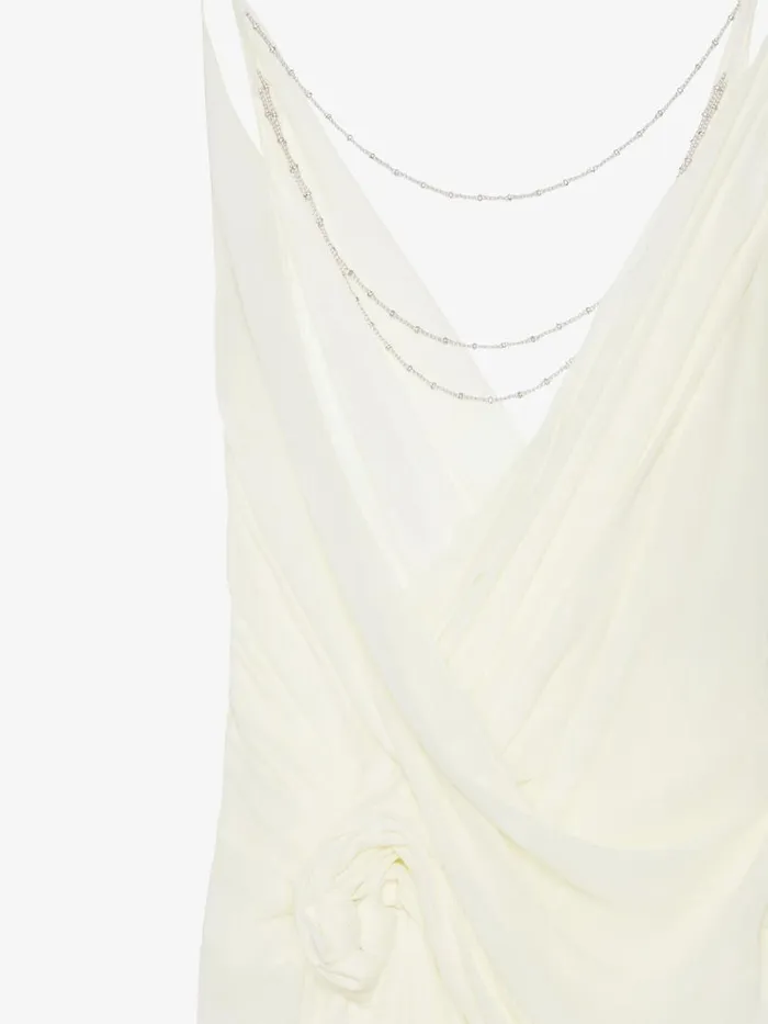 Draped Dress In Silk With Pearl Chains Butter Women Givenchy Dresses