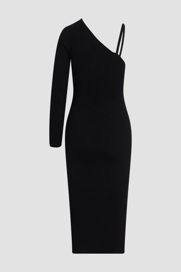 Dresses and Jumpsuits Women Hudson Jeans Asymmetrical Long Sleeve Dress Black Dresses and Jumpsuits Women Hudson Jeans Asymmetrical Long Sleeve Dress Black