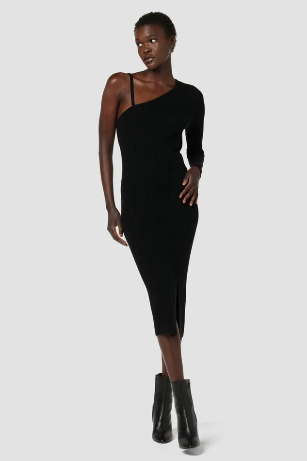 Dresses and Jumpsuits Women Hudson Jeans Asymmetrical Long Sleeve Dress Black Dresses and Jumpsuits Women Hudson Jeans Asymmetrical Long Sleeve Dress Black