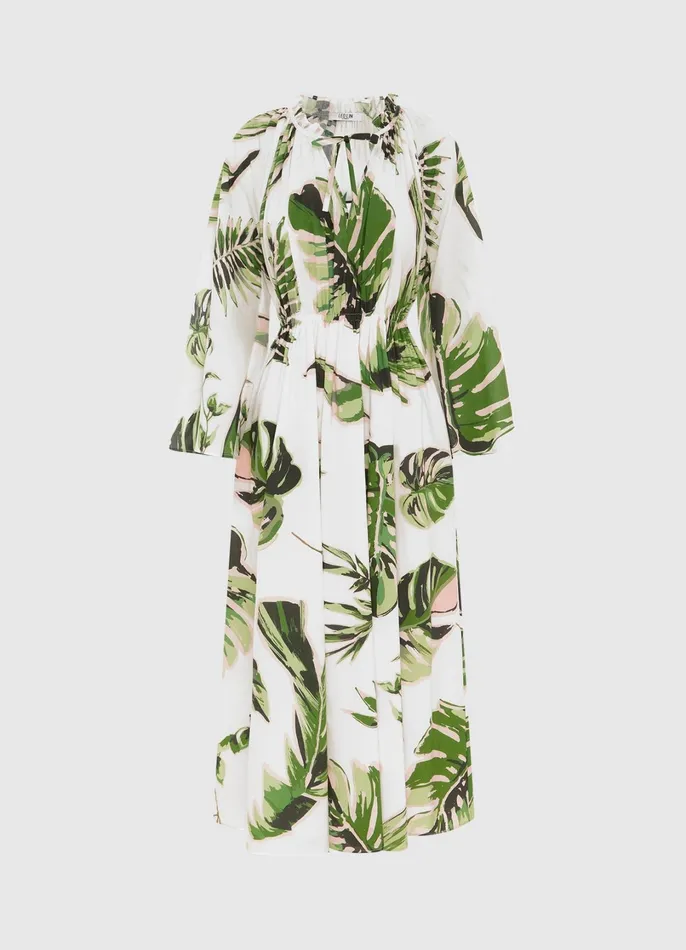 Dresses and Jumpsuits Women LEO LIN Alexia Midi Dress 8211 Botanica Print