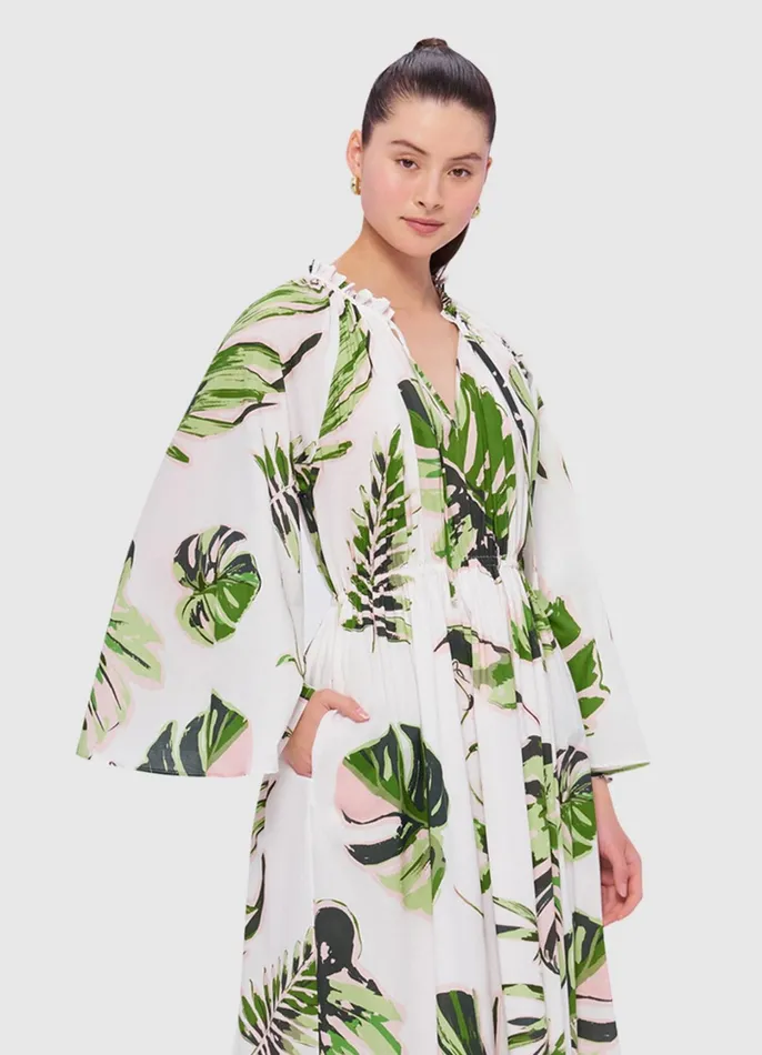 Dresses and Jumpsuits Women LEO LIN Alexia Midi Dress 8211 Botanica Print