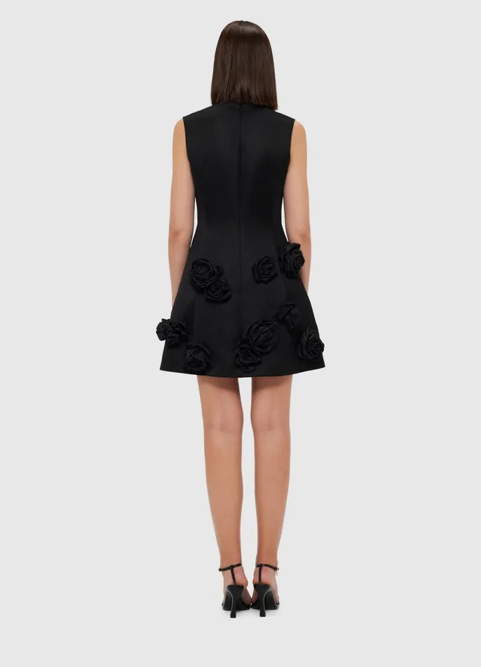Dresses and Jumpsuits Women LEO LIN Briana V Neck Mini Dress 8211 Ebony