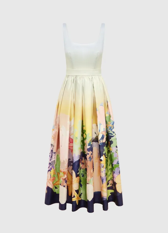 Dresses and Jumpsuits Women LEO LIN Colleen Midi Dress 8211 Neptune Print In Seashell