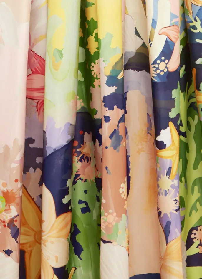 Dresses and Jumpsuits Women LEO LIN Colleen Midi Dress 8211 Neptune Print In Seashell