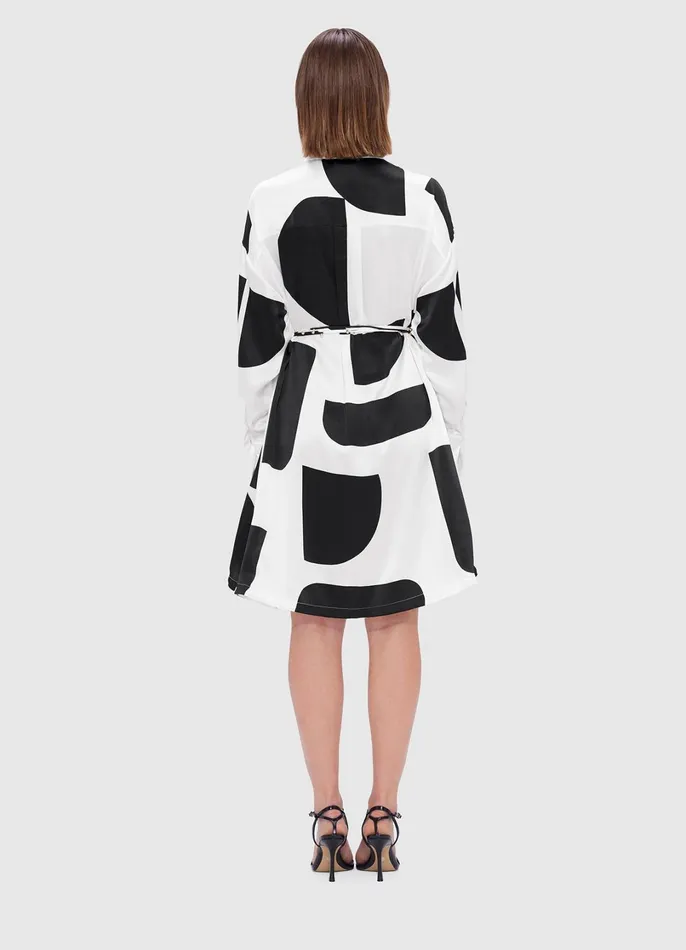 Dresses and Jumpsuits Women LEO LIN Elysia Shirt Mini Dress 8211 Geo Print