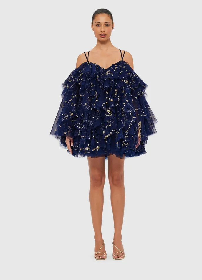 Dresses and Jumpsuits Women LEO LIN Kimberly Mini Dress 8211 Celestial Print