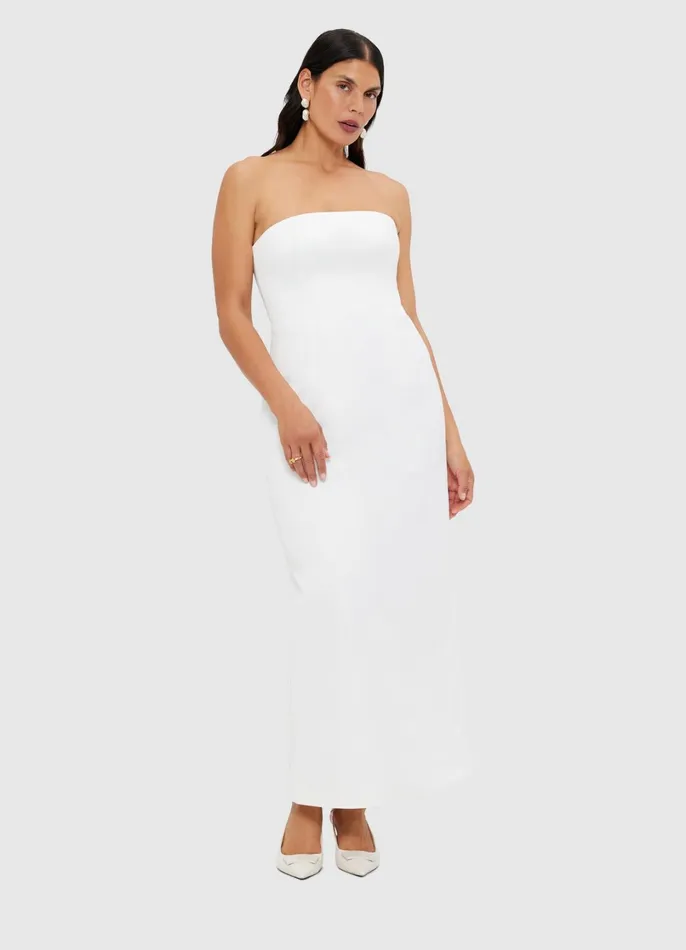 Dresses and Jumpsuits Women LEO LIN Rayna Bustier Maxi Dress 8211 Snow