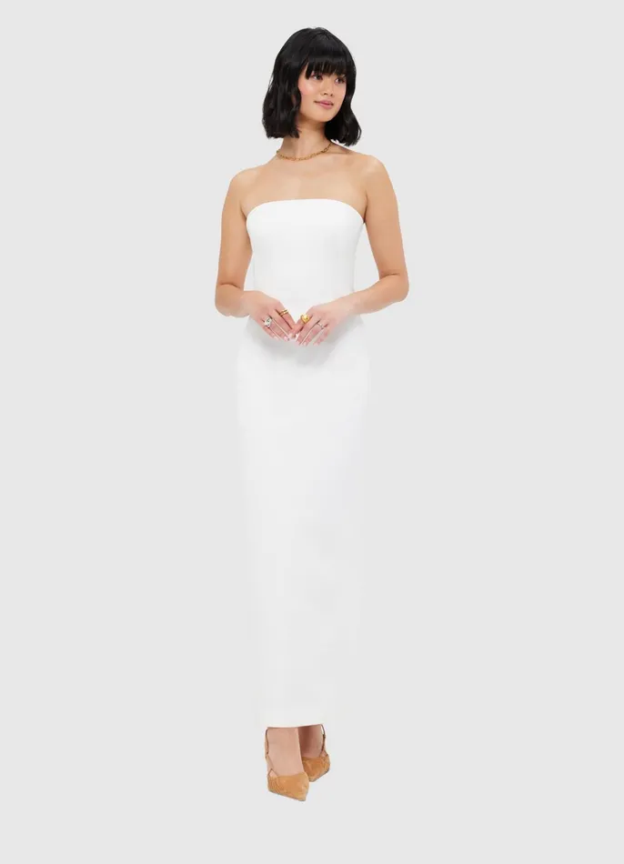 Dresses and Jumpsuits Women LEO LIN Rayna Bustier Maxi Dress 8211 Snow