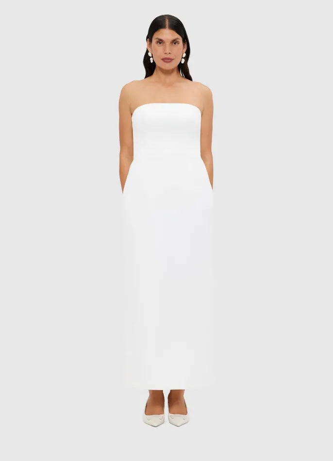 Dresses and Jumpsuits Women LEO LIN Rayna Bustier Maxi Dress 8211 Snow