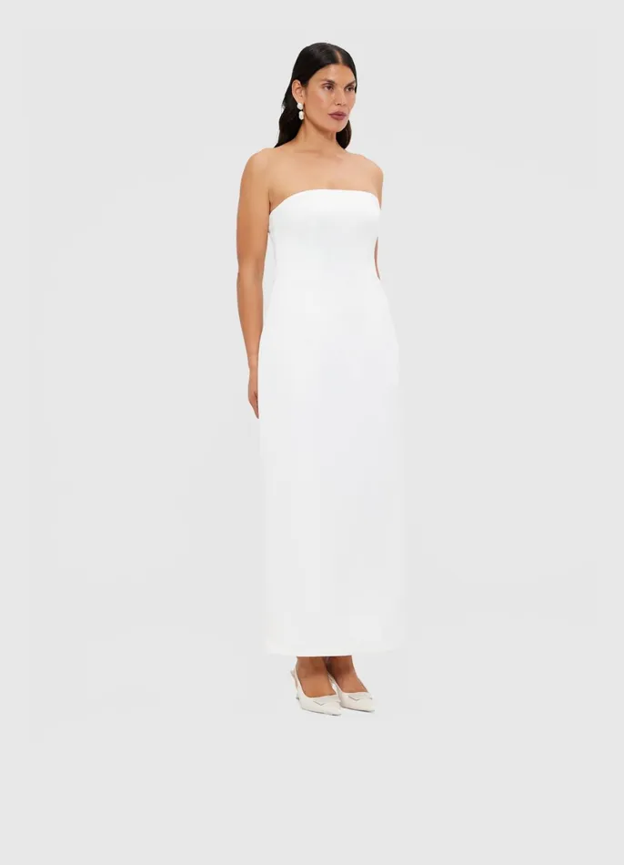 Dresses and Jumpsuits Women LEO LIN Rayna Bustier Maxi Dress 8211 Snow