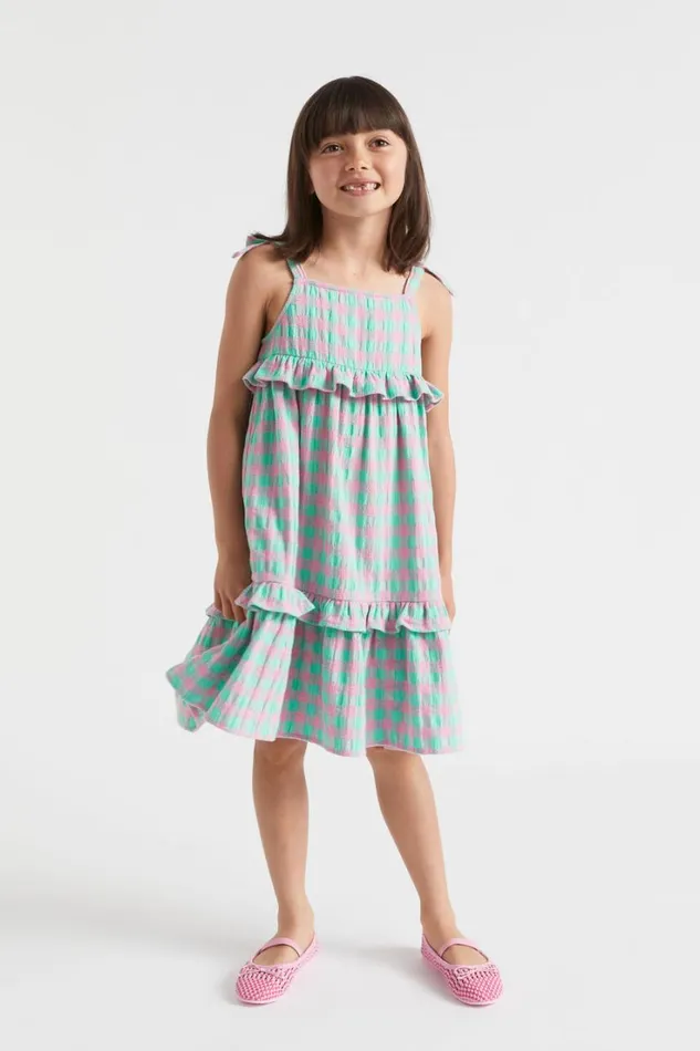 Dresses Girl Seed Heritage Gingham Dress Candy Pink