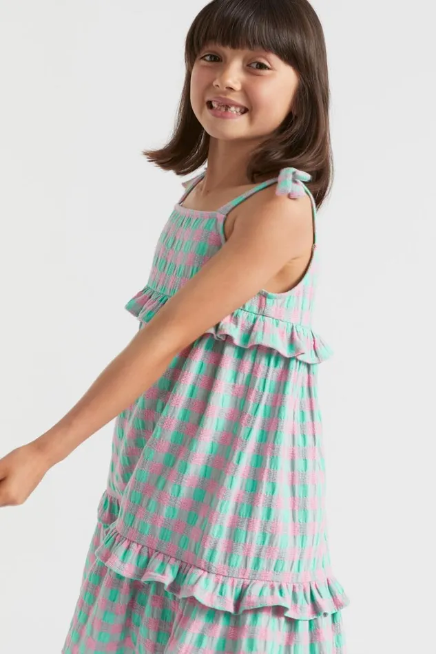 Dresses Girl Seed Heritage Gingham Dress Candy Pink