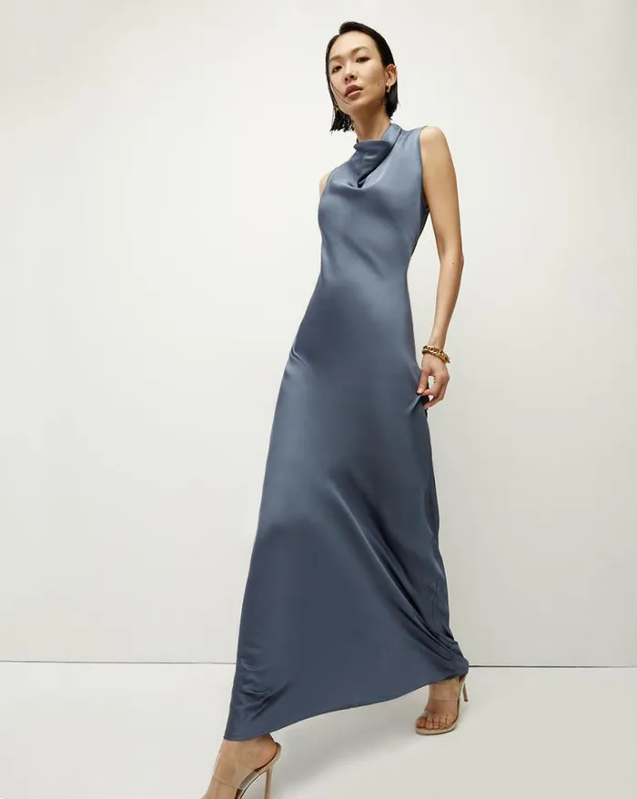 Dresses Shop Veronica Beard Kura Dress Lagoon Blue