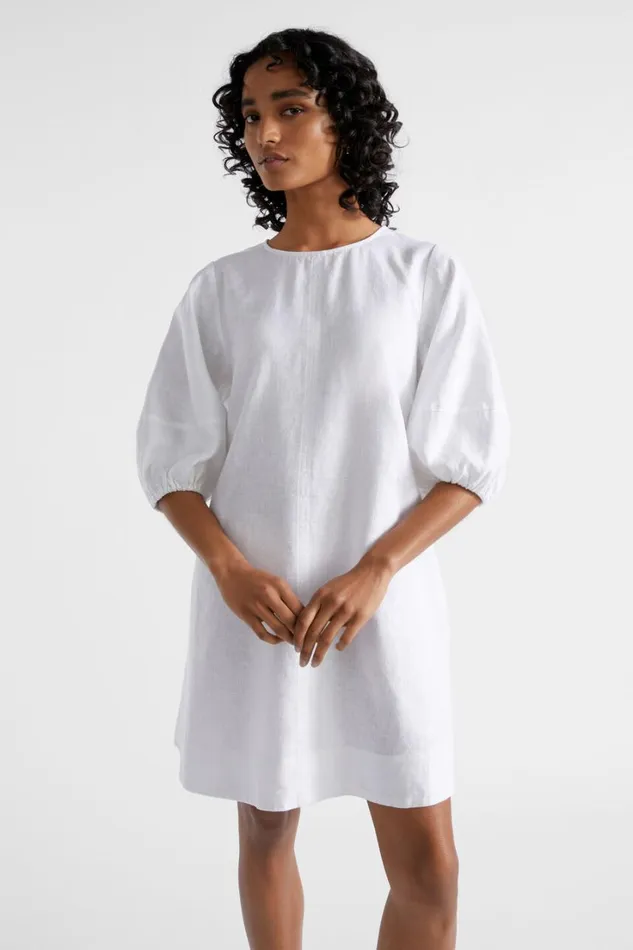 Dresses Woman Seed Heritage Core Linen Mini Dress Whisper White