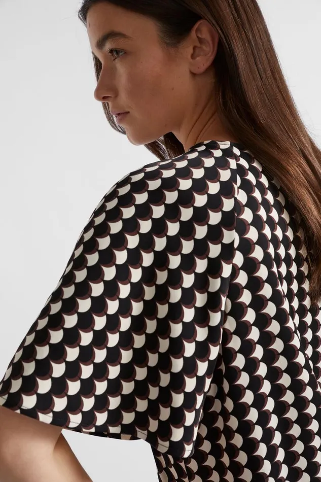 Dresses Woman Seed Heritage Geo Twill Mini Dress Deep Raisin Geo