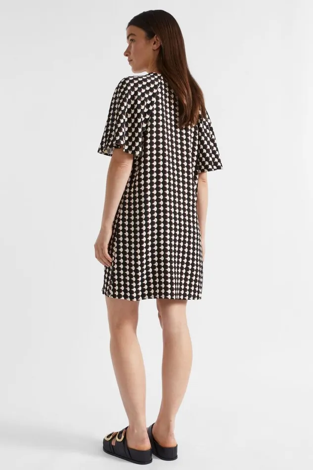 Dresses Woman Seed Heritage Geo Twill Mini Dress Deep Raisin Geo