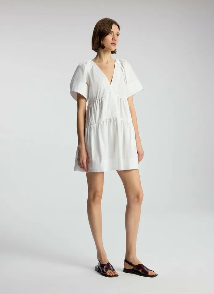 Dresses Women ALC Camila Cotton Mini Dress White Dresses Women ALC Camila Cotton Mini Dress White