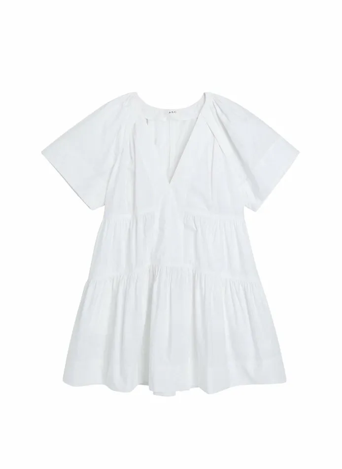 Dresses Women ALC Camila Cotton Mini Dress White Dresses Women ALC Camila Cotton Mini Dress White