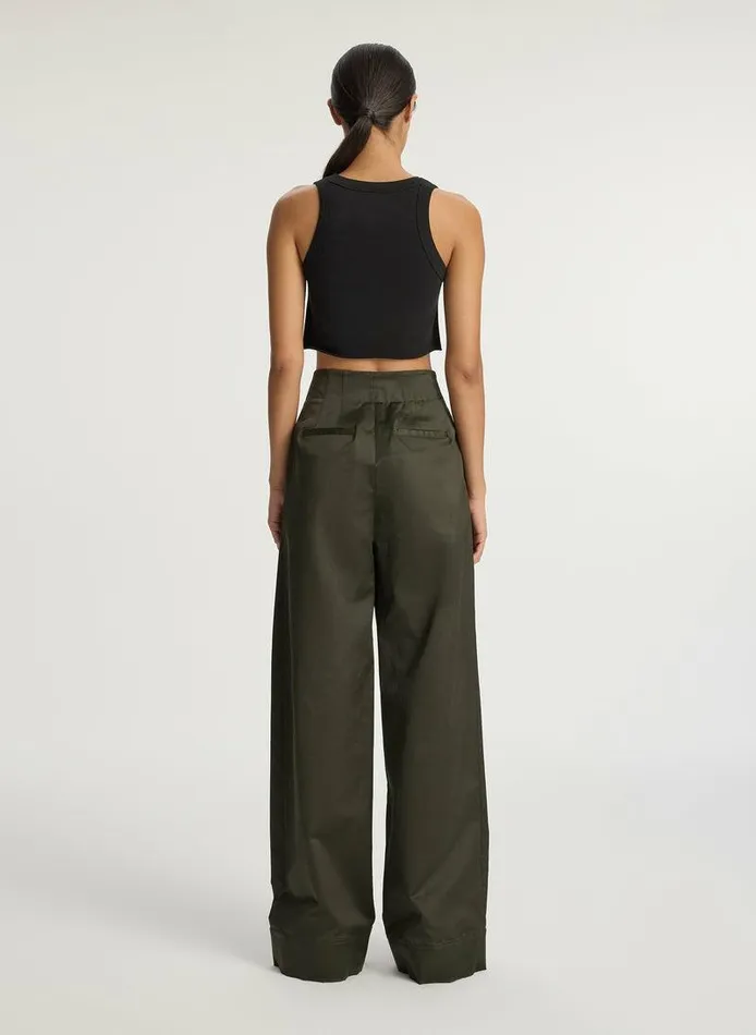 Dresses Women ALC Halsey Cropped Cotton Rib Tank Black Dresses Women ALC Halsey Cropped Cotton Rib Tank Black