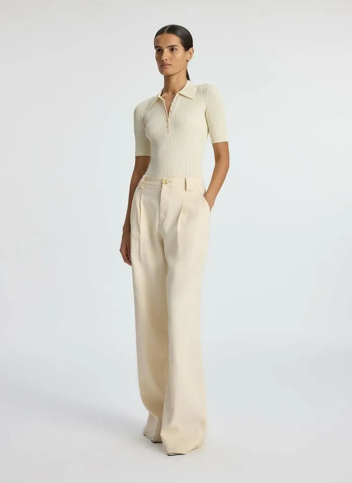 Dresses Women ALC Sydney Ribbed Top Buttercream Dresses Women ALC Sydney Ribbed Top Buttercream