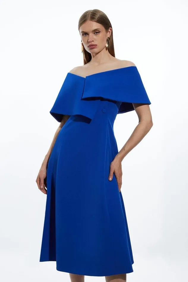 Dresses Women Karen Millen Petite Stretch Crepe Asymmetric Collar Tailored Full Skirt Midaxi Dress Cobalt Dresses Women Karen Millen Petite Stretch Crepe Asymmetric Collar Tailored Full Skirt Midaxi Dress Cobalt