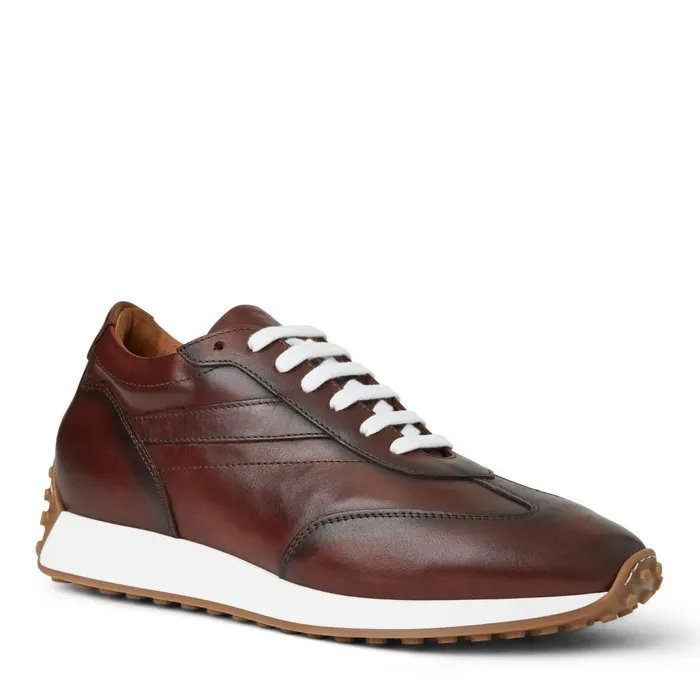 Duccio Mid Leather Jogger SneakerRust Men Bruno Magli Sneakers