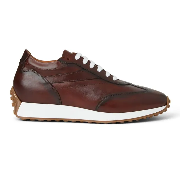 Duccio Mid Leather Jogger SneakerRust Men Bruno Magli Sneakers