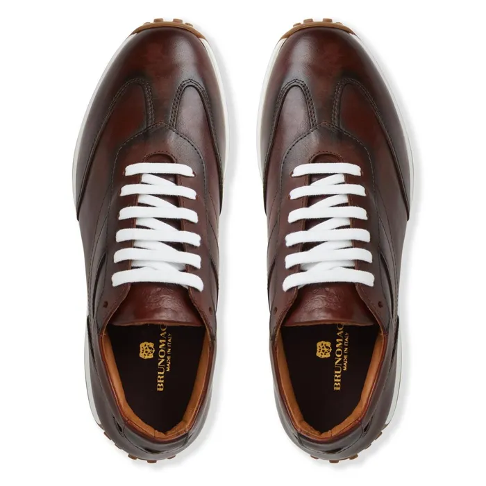 Duccio Mid Leather Jogger SneakerRust Men Bruno Magli Sneakers