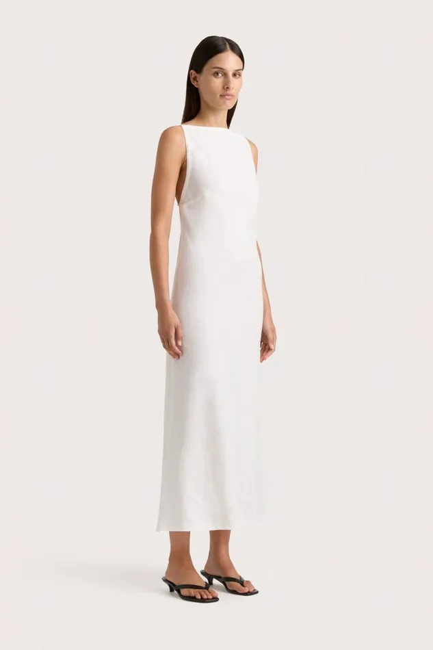 Faithfull The Brand Dresses Antibes Midi Dress White 8211 Women Faithfull The Brand Dresses Antibes Midi Dress White 8211 Women
