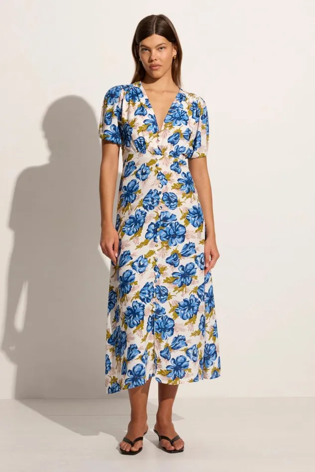 Faithfull The Brand Dresses Bellavista Midi Dress Isadora Floral Navy 8211 Final Sale 8211 Women Faithfull The Brand Dresses Bellavista Midi Dress Isadora Floral Navy 8211 Final Sale 8211 Women