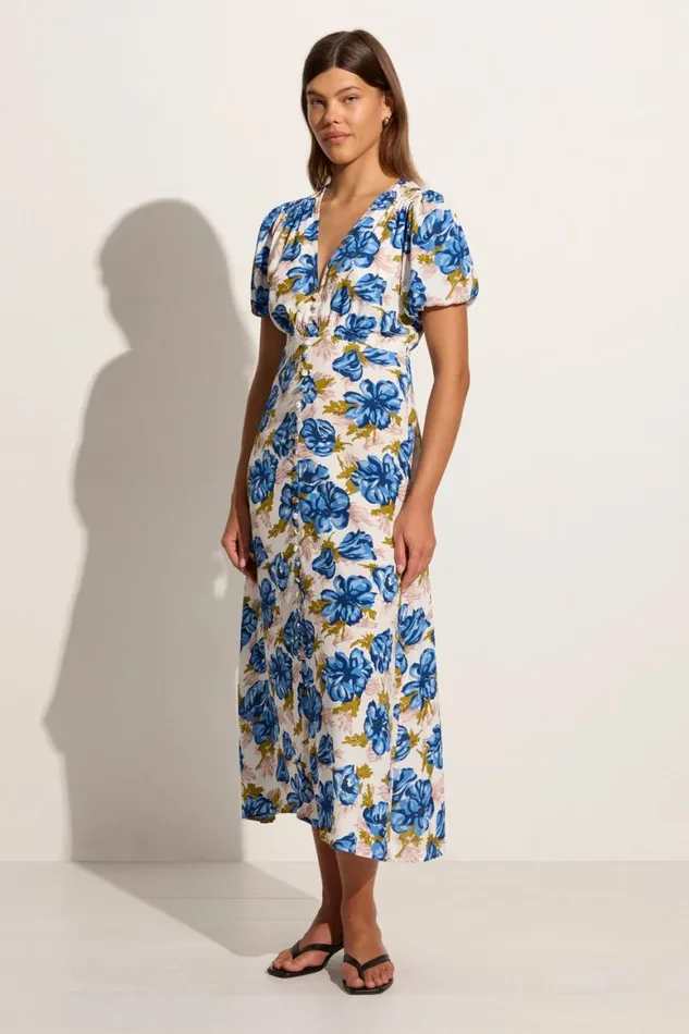 Faithfull The Brand Dresses Bellavista Midi Dress Isadora Floral Navy 8211 Final Sale 8211 Women Faithfull The Brand Dresses Bellavista Midi Dress Isadora Floral Navy 8211 Final Sale 8211 Women
