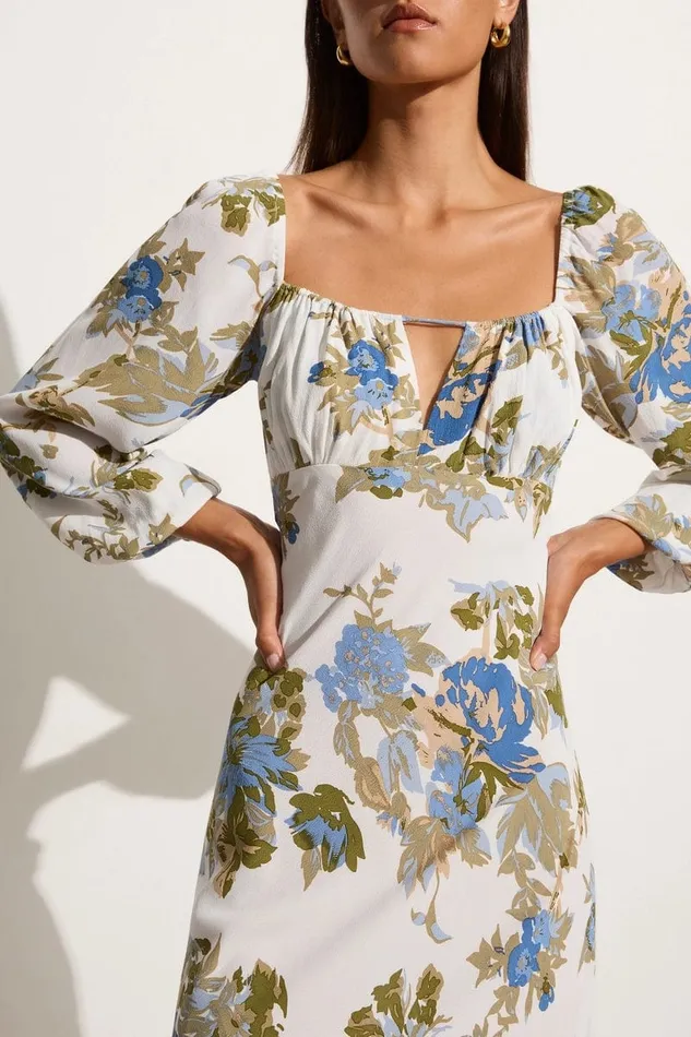 Faithfull The Brand Dresses Benedita Midi Dress Escala Floral Ivory 8211 Final Sale 8211 Women Faithfull The Brand Dresses Benedita Midi Dress Escala Floral Ivory 8211 Final Sale 8211 Women
