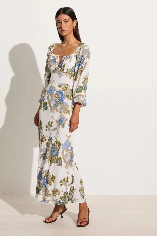 Faithfull The Brand Dresses Benedita Midi Dress Escala Floral Ivory 8211 Final Sale 8211 Women Faithfull The Brand Dresses Benedita Midi Dress Escala Floral Ivory 8211 Final Sale 8211 Women