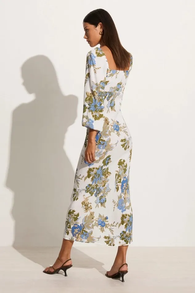 Faithfull The Brand Dresses Benedita Midi Dress Escala Floral Ivory 8211 Final Sale 8211 Women Faithfull The Brand Dresses Benedita Midi Dress Escala Floral Ivory 8211 Final Sale 8211 Women