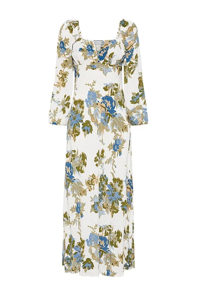 Faithfull The Brand Dresses Benedita Midi Dress Escala Floral Ivory 8211 Final Sale 8211 Women Faithfull The Brand Dresses Benedita Midi Dress Escala Floral Ivory 8211 Final Sale 8211 Women