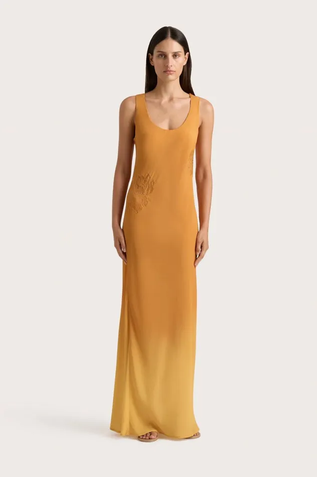 Faithfull The Brand Dresses Biarritz Tank Maxi Dress Terracotta Ombre 8211 Women