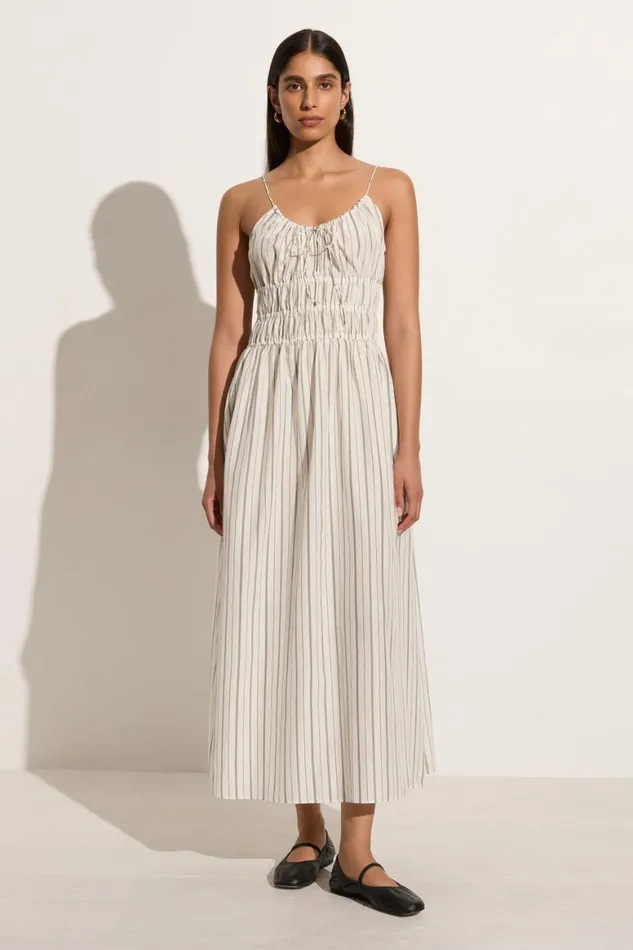 Faithfull The Brand Dresses Carinna Midi Dress Trieste Stripe 8211 Final Sale 8211 Women