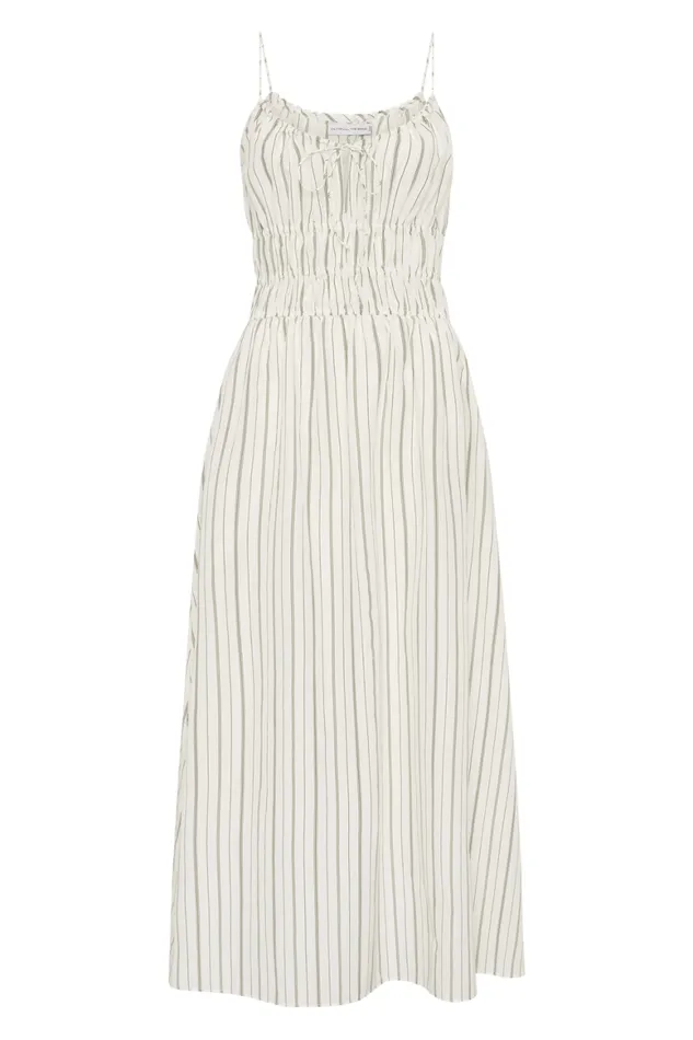 Faithfull The Brand Dresses Carinna Midi Dress Trieste Stripe 8211 Final Sale 8211 Women Faithfull The Brand Dresses Carinna Midi Dress Trieste Stripe 8211 Final Sale 8211 Women