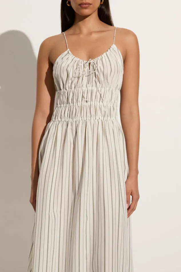 Faithfull The Brand Dresses Carinna Midi Dress Trieste Stripe 8211 Final Sale 8211 Women Faithfull The Brand Dresses Carinna Midi Dress Trieste Stripe 8211 Final Sale 8211 Women