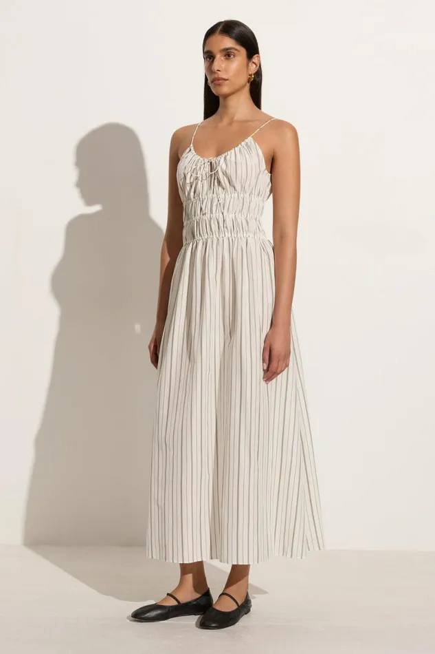 Faithfull The Brand Dresses Carinna Midi Dress Trieste Stripe 8211 Final Sale 8211 Women Faithfull The Brand Dresses Carinna Midi Dress Trieste Stripe 8211 Final Sale 8211 Women