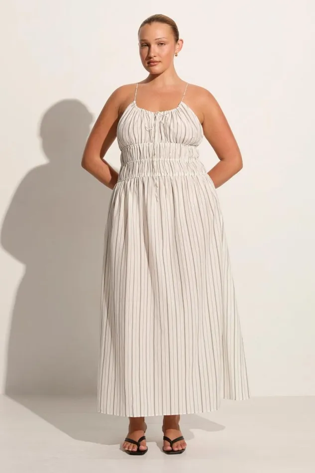 Faithfull The Brand Dresses Carinna Midi Dress Trieste Stripe 8211 Final Sale 8211 Women Faithfull The Brand Dresses Carinna Midi Dress Trieste Stripe 8211 Final Sale 8211 Women