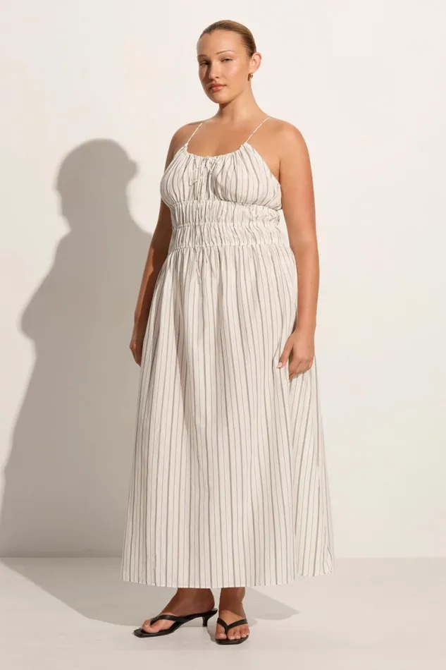 Faithfull The Brand Dresses Carinna Midi Dress Trieste Stripe 8211 Final Sale 8211 Women Faithfull The Brand Dresses Carinna Midi Dress Trieste Stripe 8211 Final Sale 8211 Women
