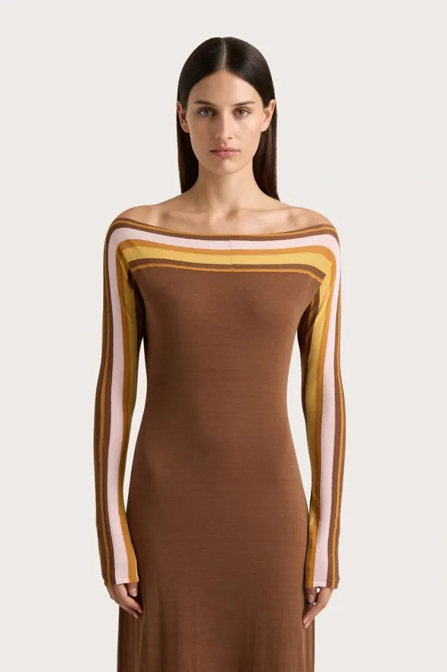 Faithfull The Brand Dresses Citara Maxi Dress Cocoa 8211 Women